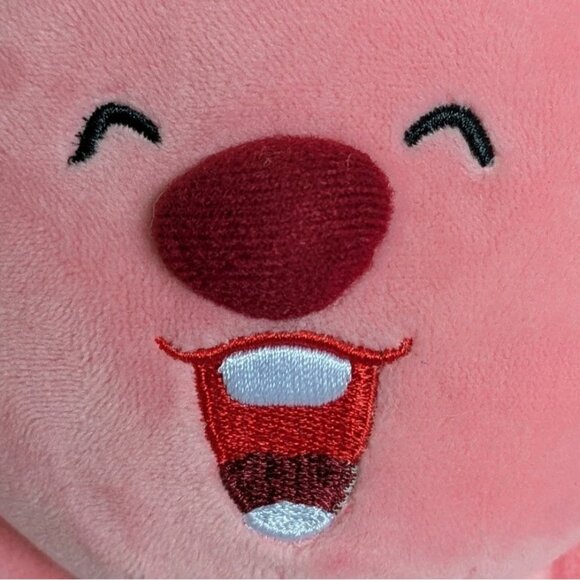 Zanmang Loopy Plush Beaver Pink Happy Face Closed Eyes Stuffed Animal Soft 7" - Picture 2 of 10
